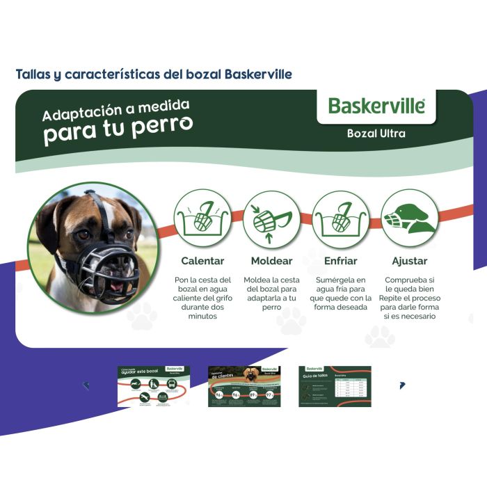 Baskerville Ultra Bozal para Perro Talla 2 - Comodidad y Seguridad, Permite Jadear, Beber y Comer. Moldeable TPR. Largo Max 6cm, Circunferencia Max 26cm 3 Baskerville Ultra Bozal para Perro Talla 2 - Comodidad y Seguridad, Permite Jadear, Beber y Comer. Moldeable TPR. Largo Max 6cm, Circunferencia Max 26cm 3