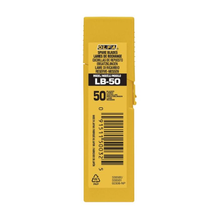 Olfa Repuesto Cutter 100x18 mm - Cuchilla Fracturable 50 Cuchillas