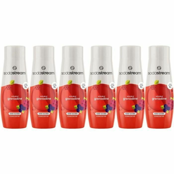 Sodastream SOD7290116748702 Pack de 6 Concentrados de Granadina Sin Azúcar 440 ml - Prepara hasta 54 L de Bebidas