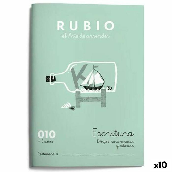 Cuaderno de escritura y caligrafía Rubio Nº10 A5 Español 20 Hojas (10 Unidades) Cuaderno de escritura y caligrafía Rubio Nº10 A5 Español 20 Hojas (10 Unidades)