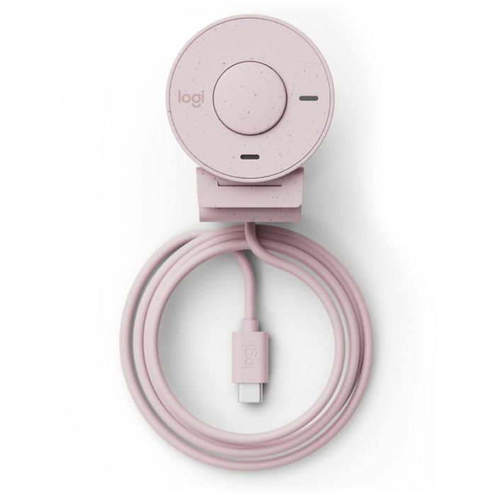 Logitech Brio 300 Webcam Full HD 1080p, USB-C, Micrófono Integrado, Rosado