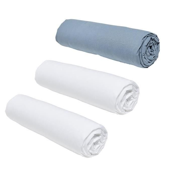 Conjunto de 3 maldiciones esenciales de Teday - 160 x 200 cm - 2 personas - 100% algodón - tiza/ mezclilla 1 Conjunto de 3 maldiciones esenciales de Teday - 160 x 200 cm - 2 personas - 100% algodón - tiza/ mezclilla 1