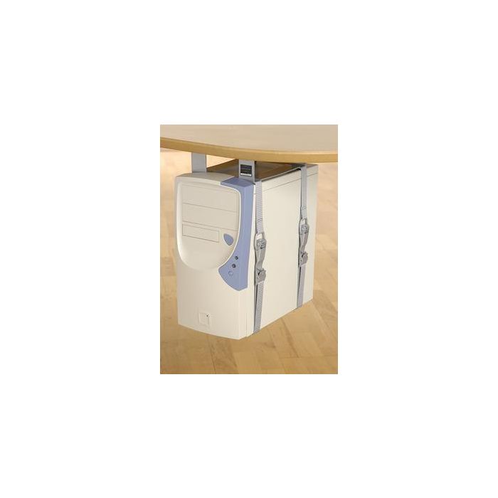 Forming Function LiftFix soporte CPU bajo escritorio con espaciador de 60 mm plata, estructura rígida y fijación segura 1