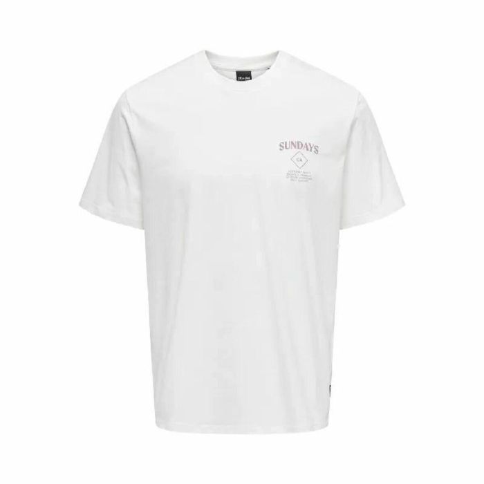 Camiseta de Manga Corta Hombre Only & Sons Onskye Reg Blanco 0 Camiseta de Manga Corta Hombre Only & Sons Onskye Reg Blanco 0
