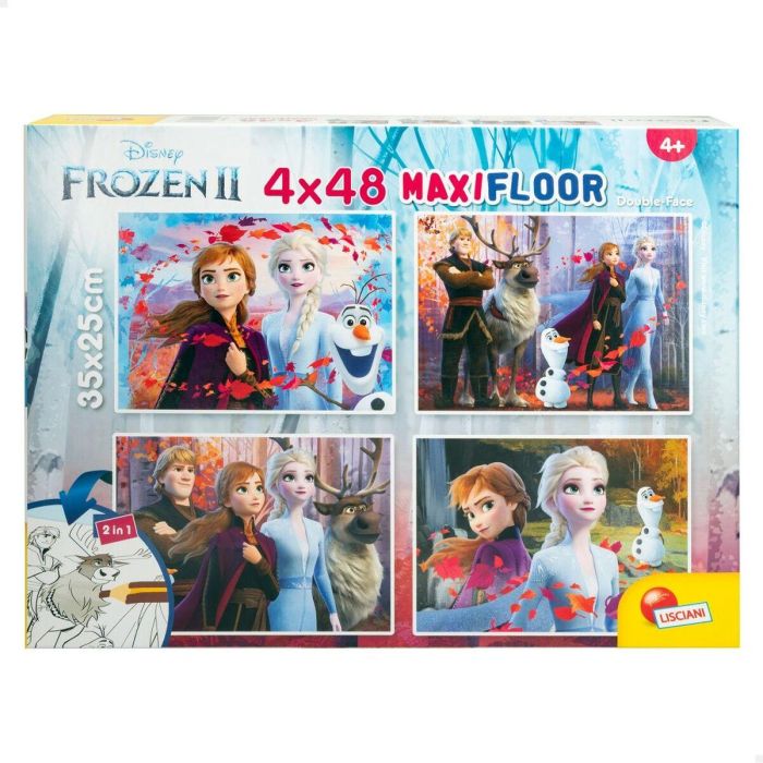 Puzzle Infantil Frozen Doble cara 4 en 1 48 Piezas 35 x 1,5 x 25 cm (6 Unidades) 6