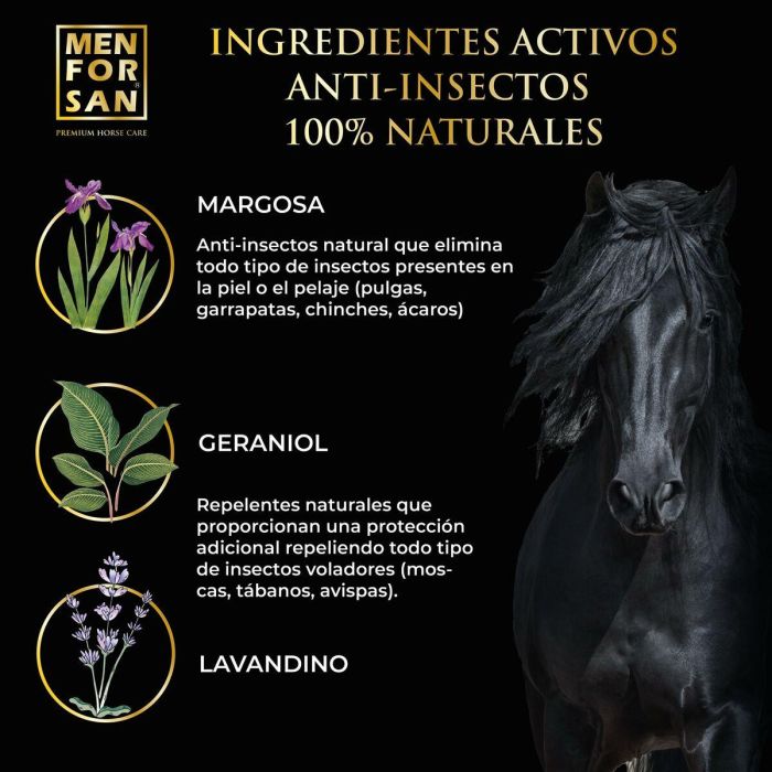 Champú para Caballos Menforsan herbal 1 L Repelente de insectos 2 Champú para Caballos Menforsan herbal 1 L Repelente de insectos 2