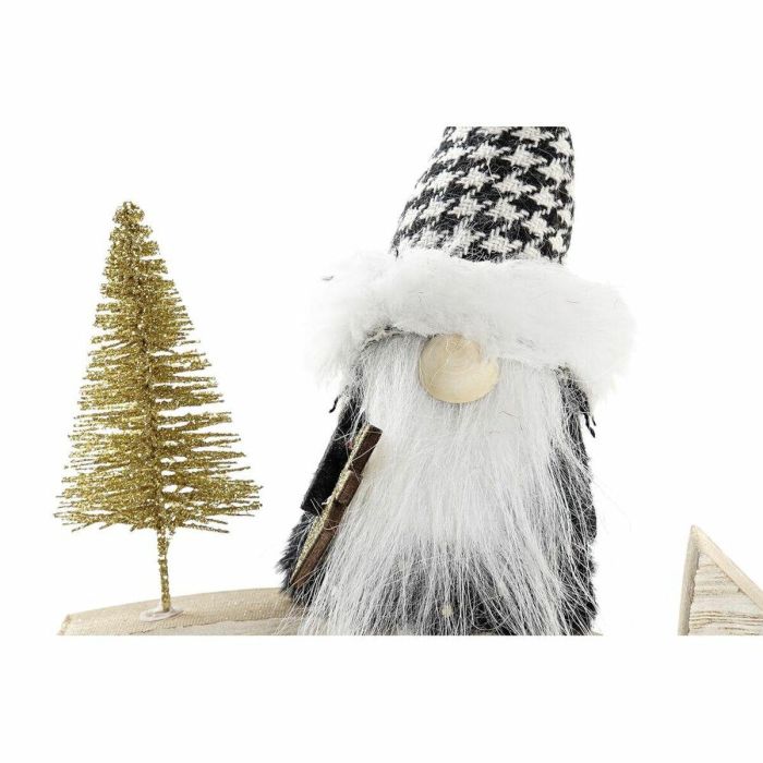 Figura Navidad Moderna DKD Home Decor Negro Blanco 6 x 19 x 18 cm (2 Unidades) 1