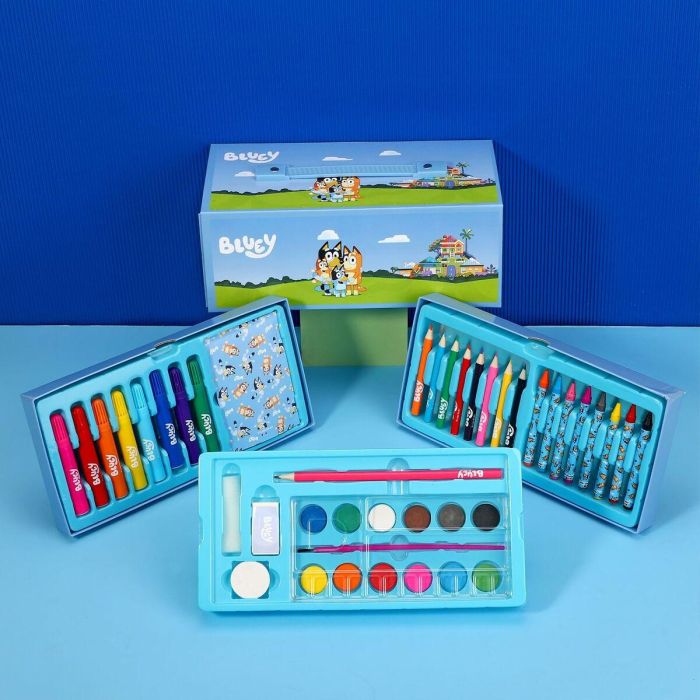 Set de Papelería Bluey Azul 52 Piezas 3