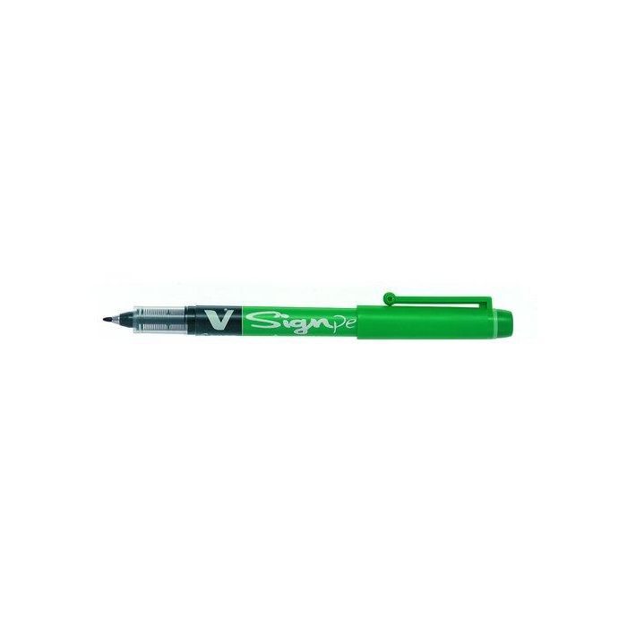Rotulador Fibra Pilot Sign Pen Verde 12 unidades