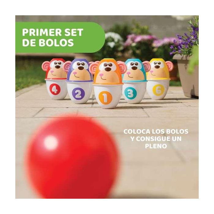 Chicco Juego de Bolos Animales con Pelota 11x15x9 cm Juguete Infantil 26