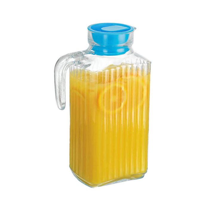 La Mediterran - Jarra de Vidrio Transparente con Tapa 1.8 L (12 Unidades) 1