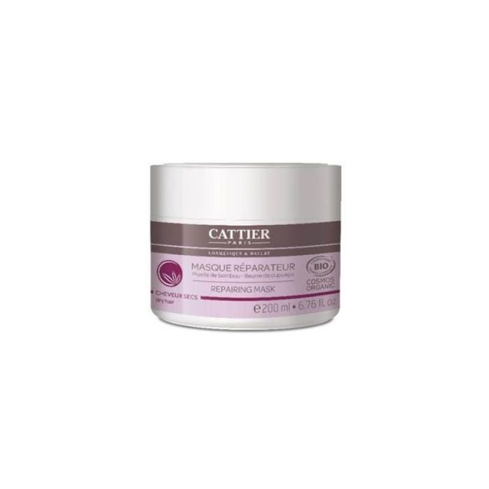 CATTIER Mascarilla Capilar Reparadora con Bambú y Manteca de Cupuaçu para Puntas Secas, 200ml