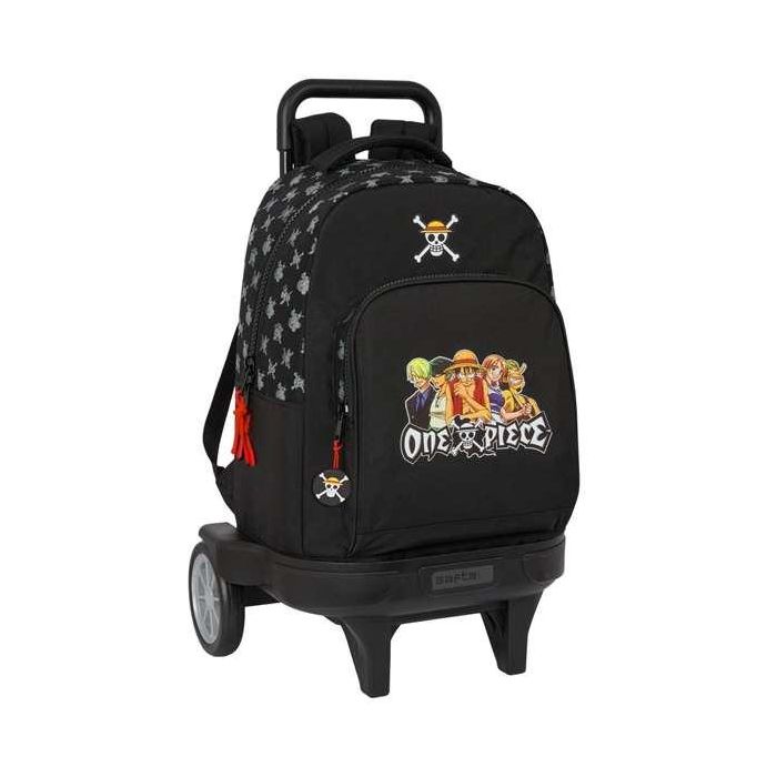 Mochila Escolar con Ruedas One Piece Negro 33 x 45 x 22 cm