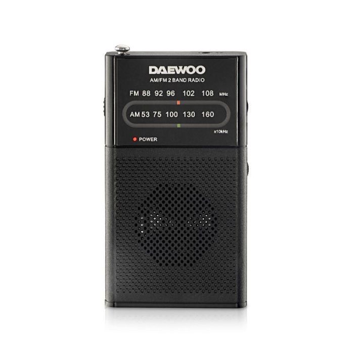 Daewoo Radio AM/FM con Altavoz Incorporado y Auriculares - Color Negro