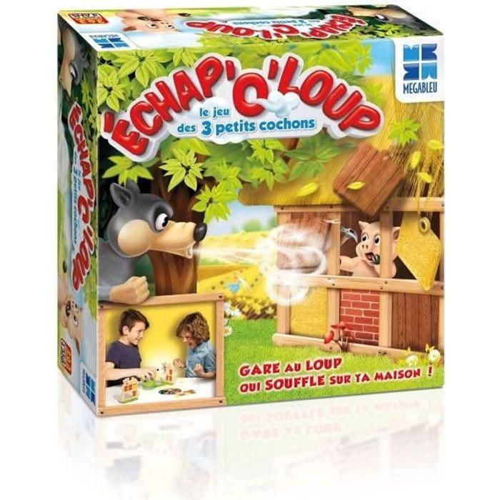 Megableu Ambience Game Esc O Wolf - Juego de Mesa Los 3 Cerditos y el Lobo Feroz para 2-3 Jugadores