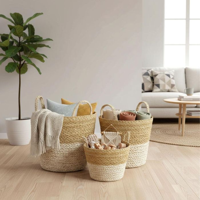 Inde Cesta Cónica Seagrass con Asas 20 cm 1