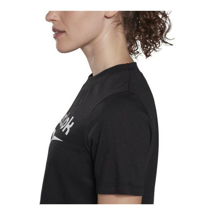 Camiseta de Manga Corta Mujer Reebok Cropped Identity Negro 2