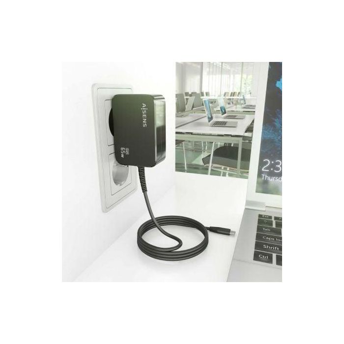 AISENS - CARGADOR GaN 65W PD3.0 1XUSB-C 1.8M, NEGRO 4 AISENS - CARGADOR GaN 65W PD3.0 1XUSB-C 1.8M, NEGRO 4