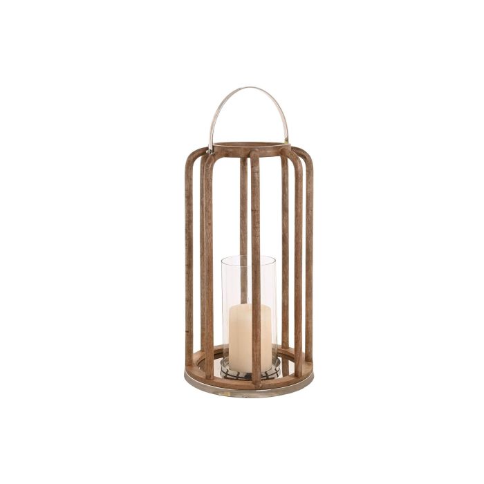 Portavela Moderno DKD Home Decor Marron Plateado 30 x 53 x 30 cm 3 Portavela Moderno DKD Home Decor Marron Plateado 30 x 53 x 30 cm 3