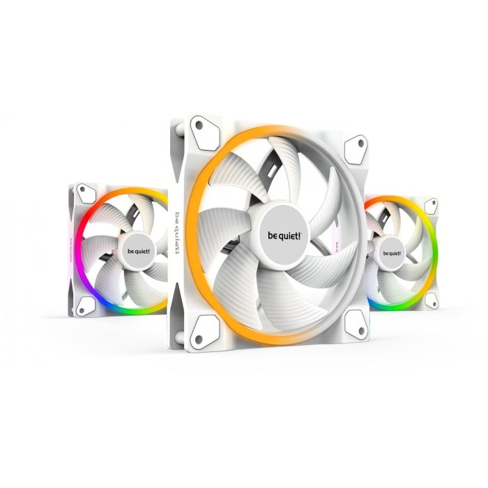 be quiet! LIGHT WINGS White PWM Triple-Pack 140mm Ventilador, 1500 RPM, 95.14 m³/h, para PC, 3 Unidades, Blanco