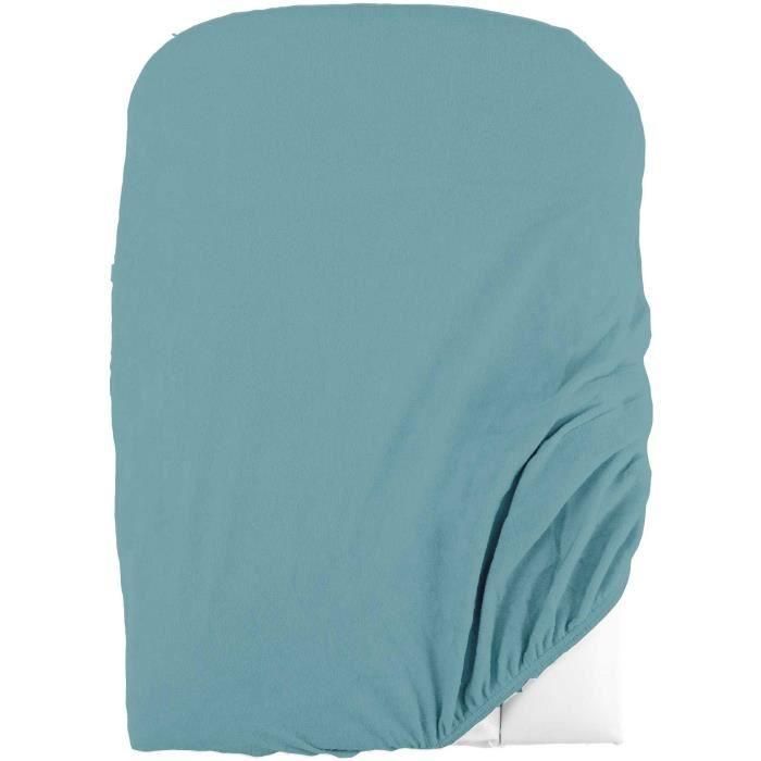 Domiva Juego de 2 Fundas para Cambiador 50 x 75 cm de Esponja de Polialgodón Blanco/Nilo 2