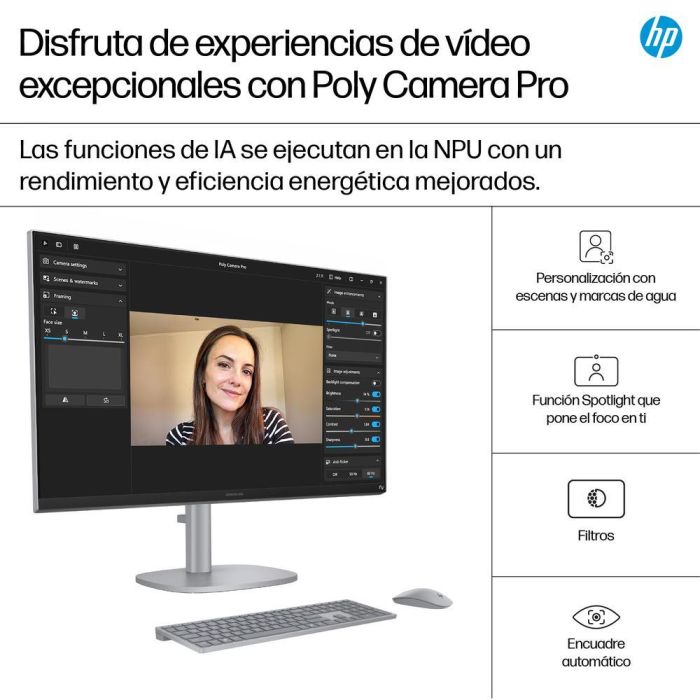 HP All In One 27-CS1008NS Ordenador 27" Intel® Core™ Ultra 5 226V 16GB RAM 1TB SSD Plata Meteoro 3