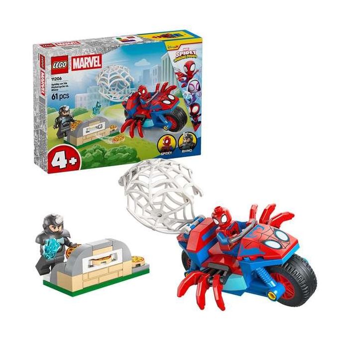 Juego de construccion spidey: en su moto vs rino lego spidey 2