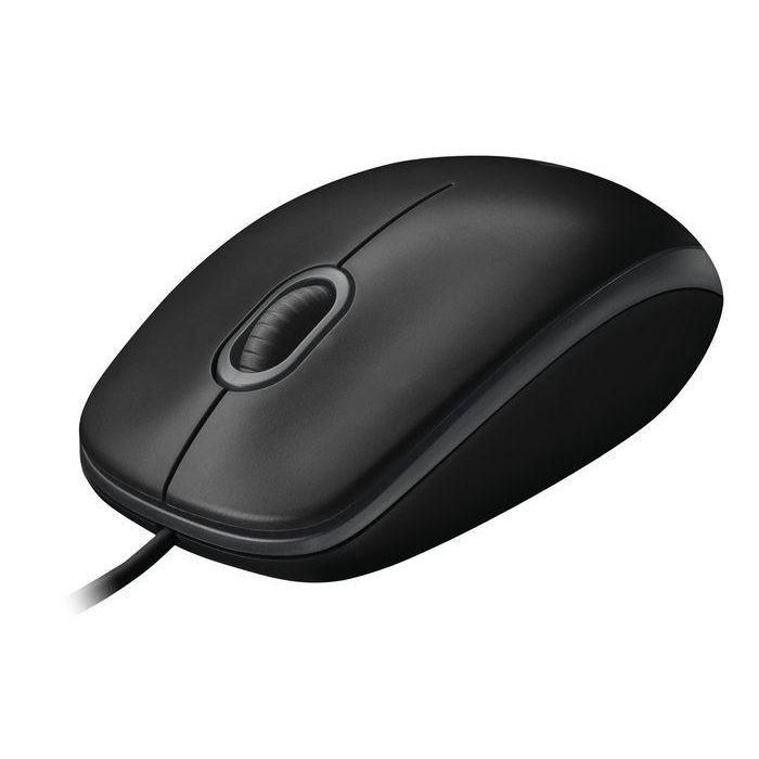 Logitech B100 Ratón Óptico USB Negro para Negocios, 800 DPI, Ergonómico Ambidextro, Conexión USB-A Plug & Play 2
