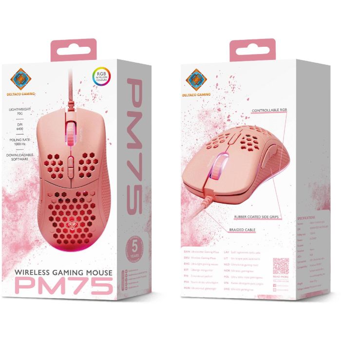 Deltaco Gaming Maus USB, RGB pink 6 Deltaco Gaming Maus USB, RGB pink 6