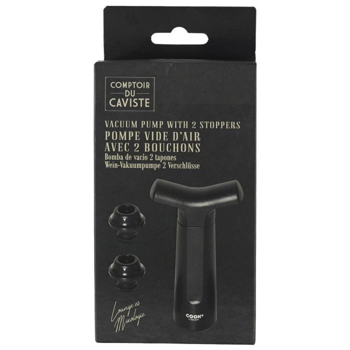 Cook Concept Bomba Vacío Botella con 2 Tapones para Vino 2 Cook Concept Bomba Vacío Botella con 2 Tapones para Vino 2