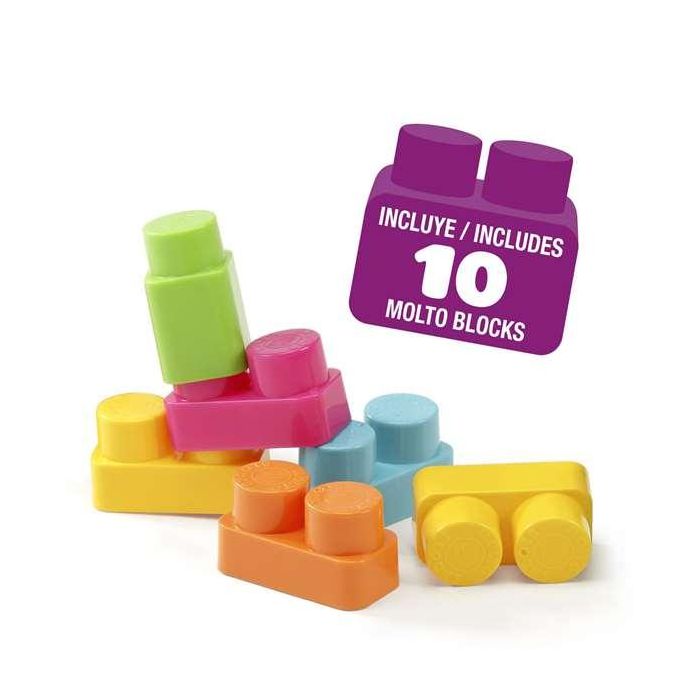 Molto Correpasillos Camión Rosa con 10 Blocks 89 cms 3