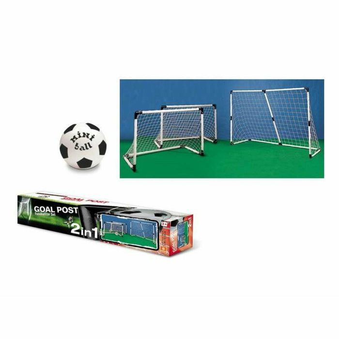 Mondo Jaula de portería de fútbol FIFA World Cup 2018 Grande Modular 2 en 1 con 2 Mini Goles y Balón PVC
