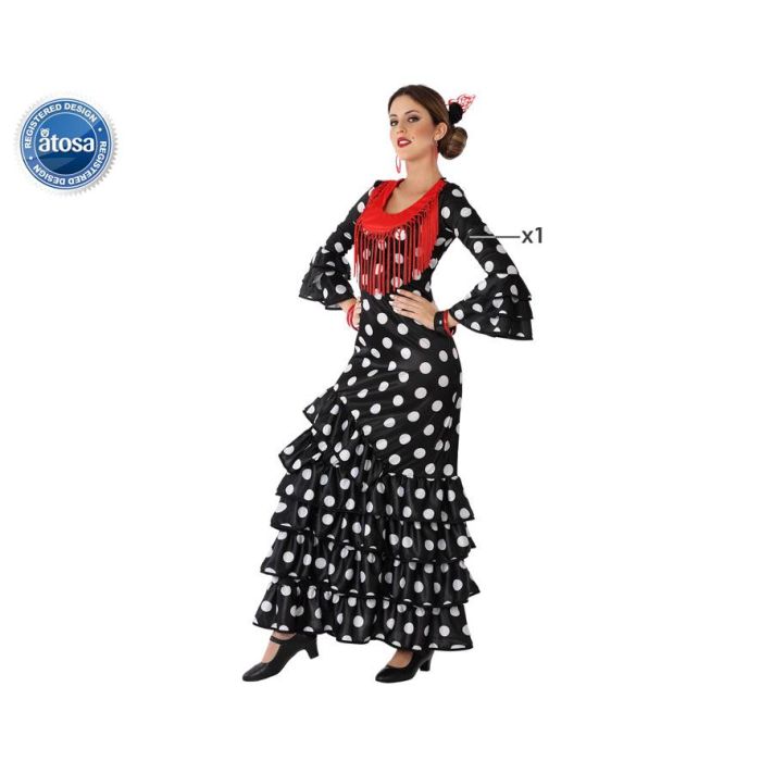 Disfraz Flamenca Negro Adulto M-L Disfraz Flamenca Negro Adulto M-L
