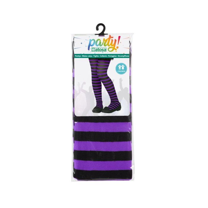 Medias Rayas Morado Niño Talla Única 1