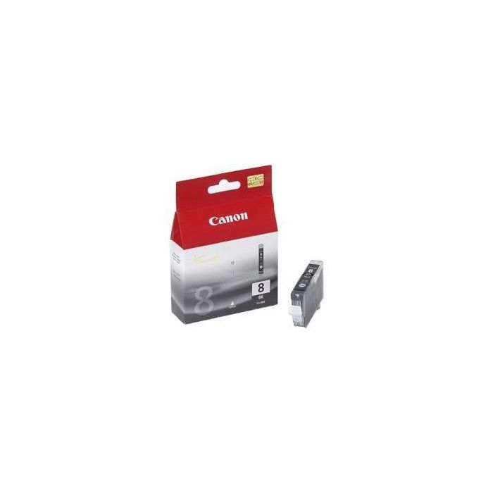 Canon Cartucho Tinta CLI 8Bk Negro Compatible con Pixma IP4200, IP4300, IP4500, IP5200, IP5300, MP500, MP510, MP520, MP530, MP600, MP610, MP800, MP810, MP830