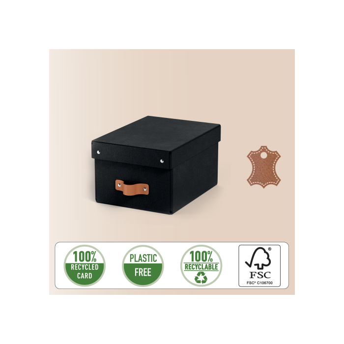 Pack 2 Cajas de Almacenamiento Cartón Pequeña Color Negro Leitz 61470095 3 Pack 2 Cajas de Almacenamiento Cartón Pequeña Color Negro Leitz 61470095 3