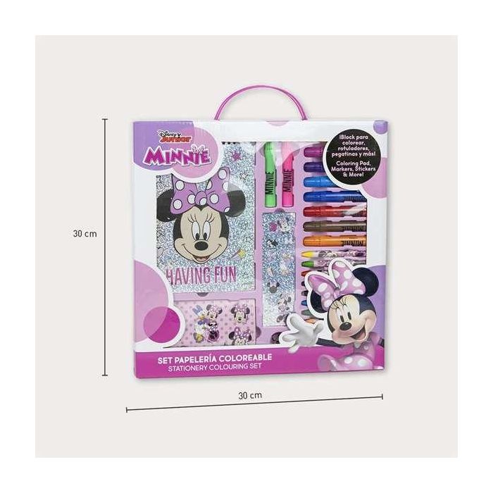 Conjunto de papelería coloreable minnie 30.0 x 30.0 x 2.5 cm 2