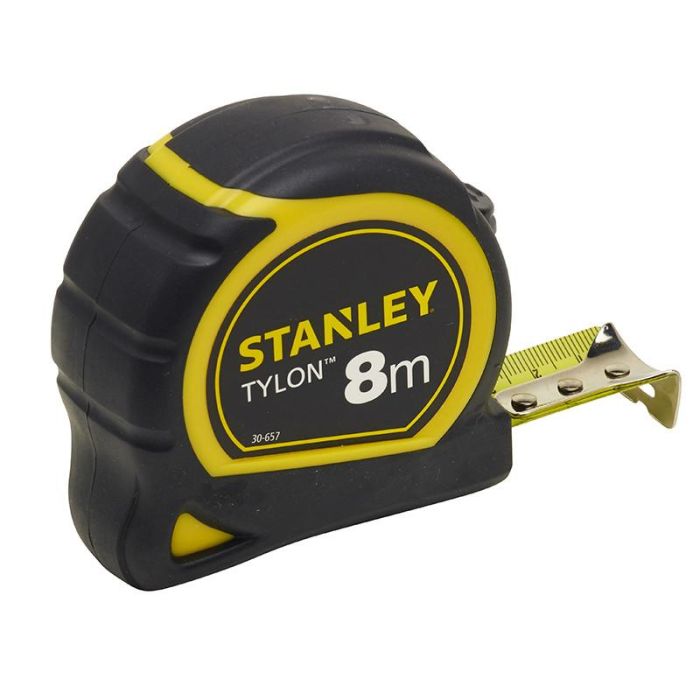 STANLEY 0-30-657 Flexómetro Tylon Revestido Bimaterial 8m Profesional Anti-golpes Lectura Mate Gancho Zero Real STANLEY 0-30-657 Flexómetro Tylon Revestido Bimaterial 8m Profesional Anti-golpes Lectura Mate Gancho Zero Real