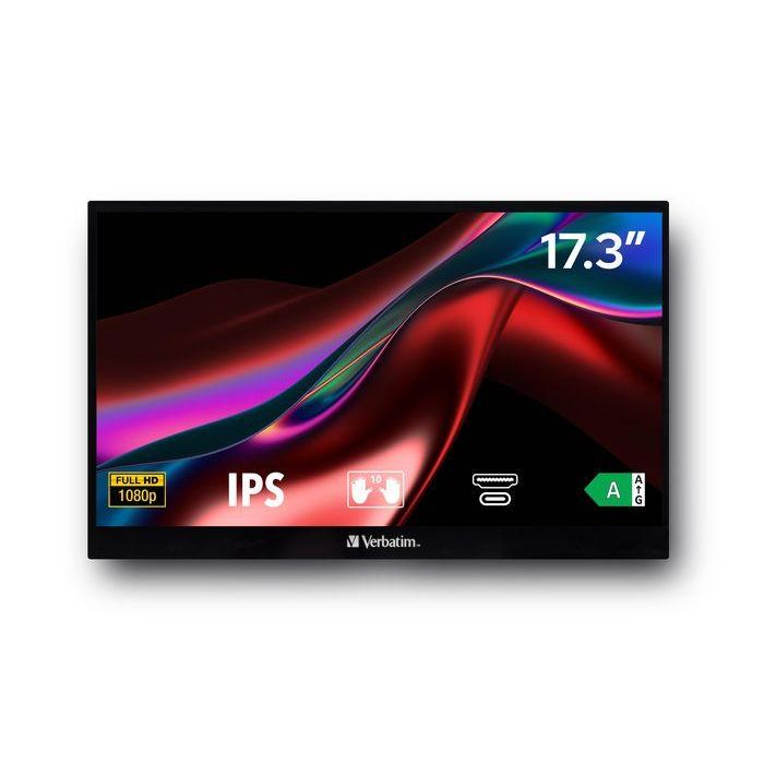 Verbatim 49593 Monitor Portátil Táctil 17.3" Full HD IPS Multimedia Negro 2