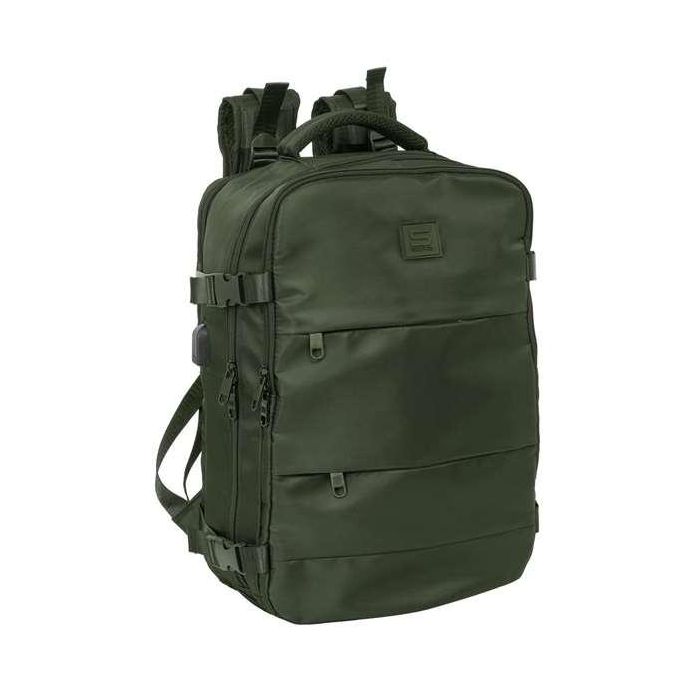 Safta Mochila de Viaje para Cabina de Avión y Portátil 15,6'' Real Betis Balompié - Color Verde, Dimensiones 440x290x190 mm