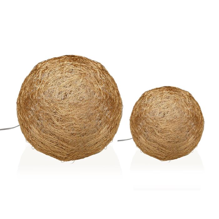 Bola Dorada En 3D Luminosa 15Cm Versa (4 Unidades) 2 Bola Dorada En 3D Luminosa 15Cm Versa (4 Unidades) 2