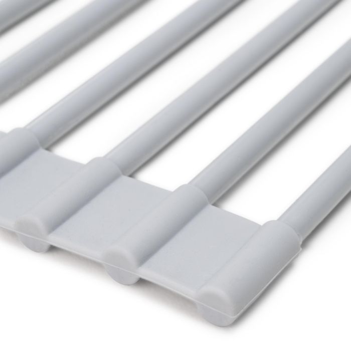Emuca Escurreplatos flexible y enrollable de silicona, Acero y Plástico, Gris 8 Emuca Escurreplatos flexible y enrollable de silicona, Acero y Plástico, Gris 8