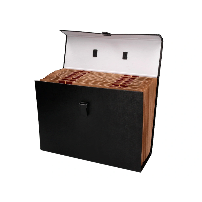 Liderpapel Maletín con fuelle y asa, cartón forrado, 19 departamentos, 255x390x120 mm, colores surtidos 4 Liderpapel Maletín con fuelle y asa, cartón forrado, 19 departamentos, 255x390x120 mm, colores surtidos 4