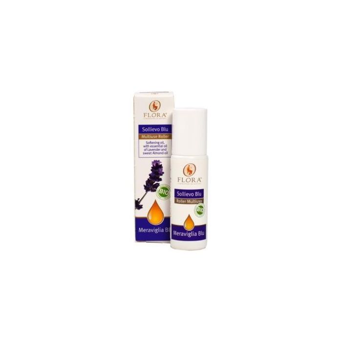 FLORA Aceite Calmante de Piel Maravilla Azul 20ml - Almendras Dulces y Lavanda para Regeneración y Elasticidad