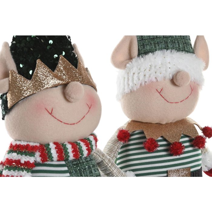 Figura Navidad Tradicional DKD Home Decor Verde Rojo 13 x 65 x 26 cm (2 Unidades) 3