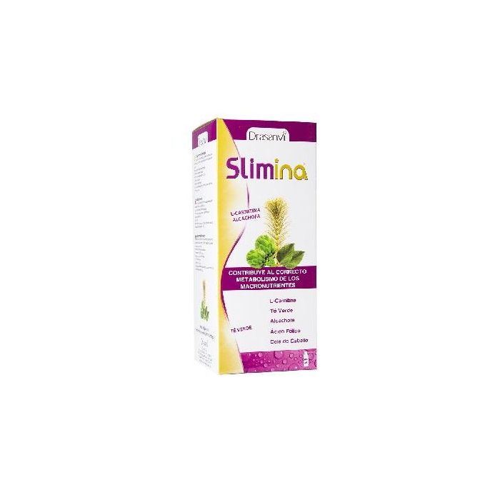 DRASANVI Slimina 500ml, Complemento Alimenticio Líquido Depurativo con Alcachofa y Té Verde para Metabolismo Energético