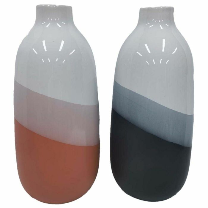Jarron Urban DKD Home Decor Tricolor 13 x 29 x 13 cm (2 Unidades) Jarron Urban DKD Home Decor Tricolor 13 x 29 x 13 cm (2 Unidades)