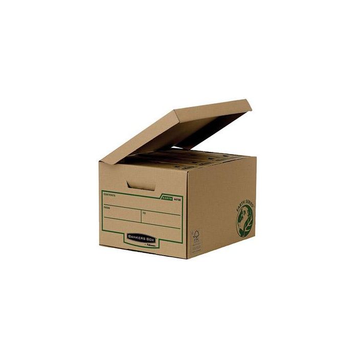 Cajon Fellowes Carton Reciclado Para Almacenamiento De Archivadores Capacidad 4 Cajas De Archivo 80 mm