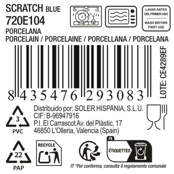 Fuente de Cocina La Mediterránea Scratch blue (6 Unidades) 2 Fuente de Cocina La Mediterránea Scratch blue (6 Unidades) 2