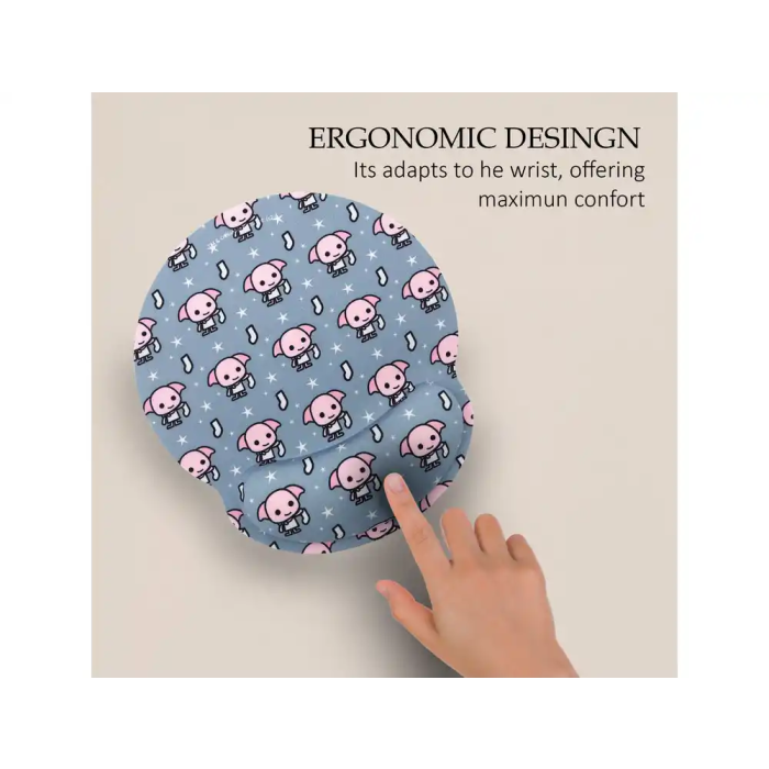 Wondee Alfombrilla Ratón Gel Ergonómica Harry Potter Dobby Reposamuñecas Antideslizante 250x20x230 mm 4